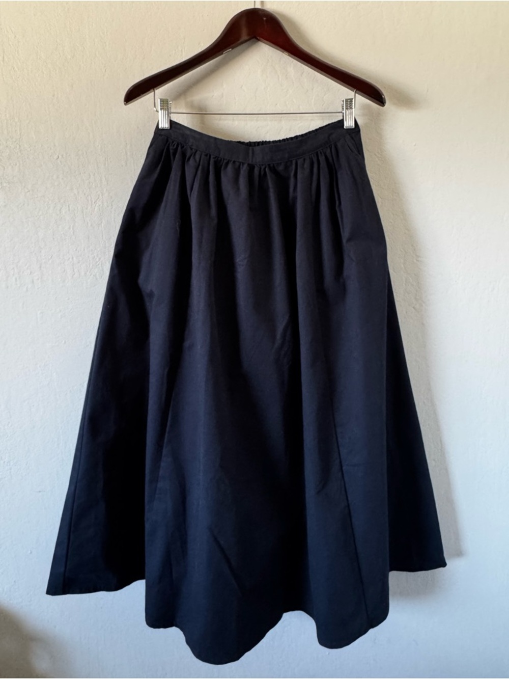 NWT Anthropologie Maeve Navy Maxi Skirt with Pockets size Small